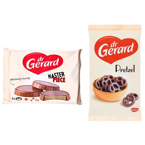 фото Набор dr. gerard вафли master piece 114 гр. + печенье крендель pretzel в шоколаде 165 гр. (2шт.) dr gerard