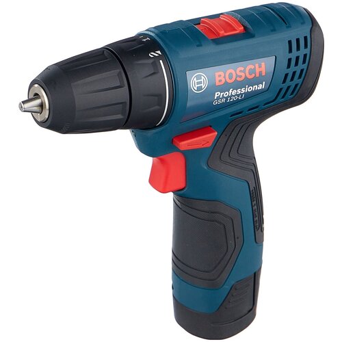 Дрель-шуруповерт аккумуляторная BOSCH GSR 120-LI 12 В 2 А/ч