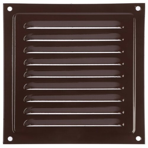 Решетка вентиляционная ZEIN Люкс РМ1515КР150 х 150 мм с сеткой металлическая коричневая 383₽