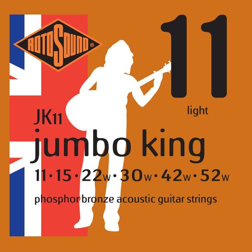 струны для акустической гитары gibson sag cpb12 coated phosphor bronze strings lights ROTOSOUND JK11 STRINGS PHOSPHOR BRONZE струны для акустической гитары, покрытие фосфорированная бронза, 11-52