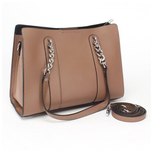 фото "сумка женская натуральная кожа gu 1201-8210, 1отд, плечевой ремень, коричневый 235968" adelia