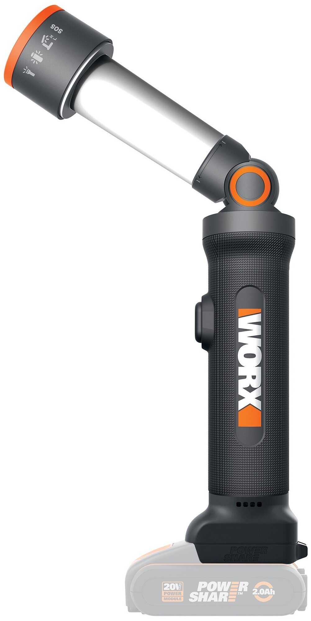 Фонарь аккумуляторный WORX WX027.9, 510 лм, 20 В, без АКБ и ЗУ, коробка — фото 1