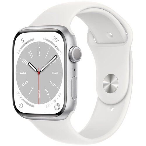 Умные часы Apple Watch Series 8 45 мм Aluminium Case, silver/white