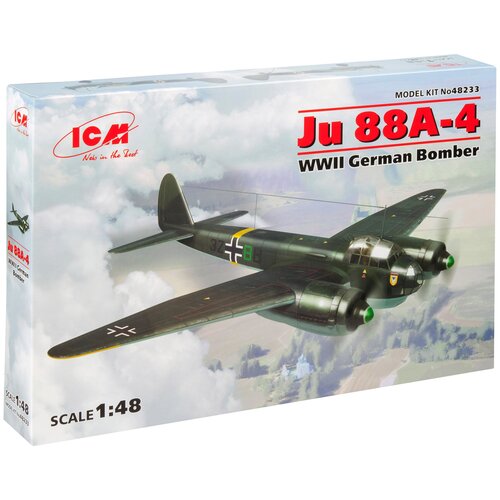 48233 ICM Германский бомбардировщик Ju 88A-4 Масштаб 1/48 48239 icm германский ночной истребитель ju 88с 6b 1 48