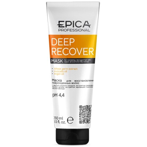 EPICA Professional Deep Recover Маска для поврежденных волос с маслом сладкого миндаля и экстрактом ламинарии, 250 г, 250 мл, туба