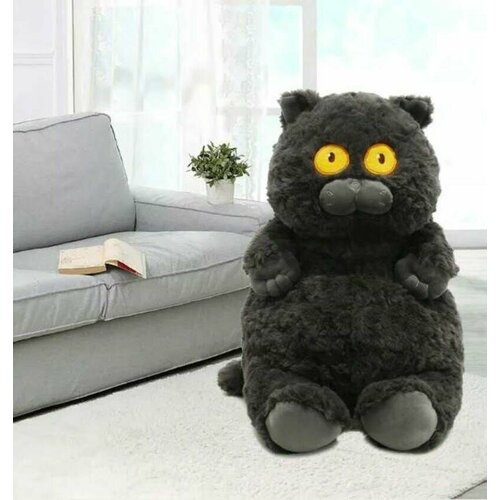мягкая игрушка обнимашка чёрный кот 65 см Мягкая игрушка-обнимашка Чёрный Кот. 65 см.