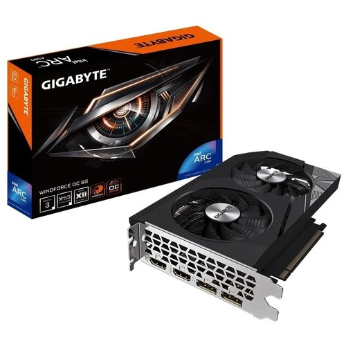 Видеокарта Gigabyte Pci-e 4.0 Gv-ia380wf2oc-6gd Intel Arc A380 WindForce 6144Mb 64 GDDR6 2039/16000