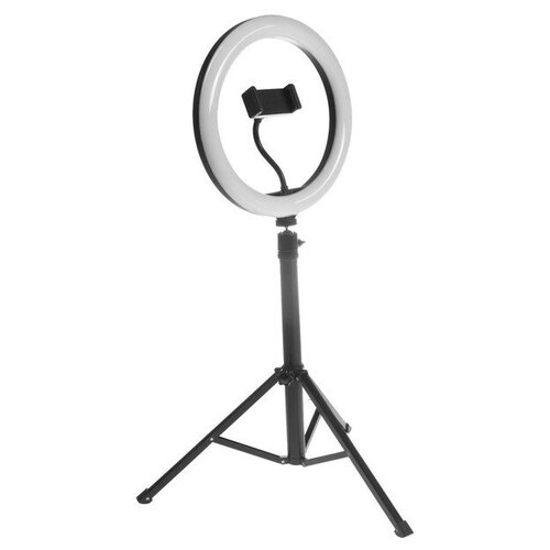 Светодиодная кольцевая лампа на штативе LuazON SNP100 10 26 см 10 Вт штатив 34-130 см 228100₽