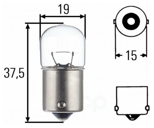 Лампа R10w 12v Ba15s 8ga002071-131 HELLA арт. 8GA002071-131