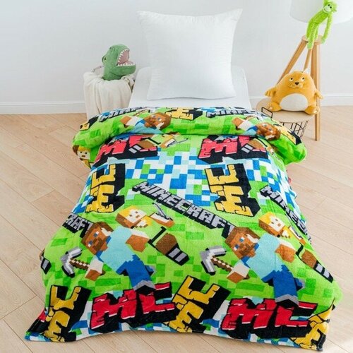 Плед Павлинка FREEDom Майнкрафт 100х150см аэрософт 190 гм 100 полиэстер 1033₽