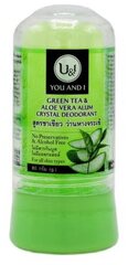 Дезодорант кристаллический с зеленым чаем и алое вера/U&I/80г/Таиланд