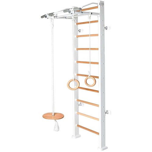 Детский спортивный комплекс PERFETTO SPORT Scala in legno bianco-naturale PS-112