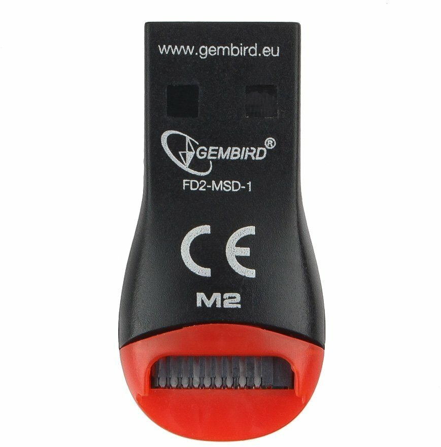 Картридер внешн. USB2.0 Gembird, для считывания MicroSD карт