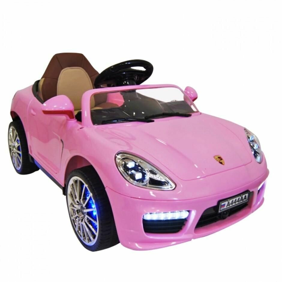 Электромобиль RiverToys Porsche Panamera A444AA (кожа) Розовый