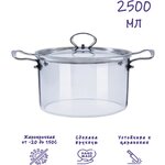 Кастрюля из жаропрочного стекла, Formula Tepla, объемом 2500 мл. - изображение