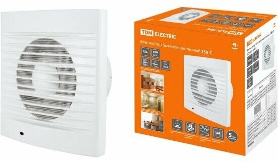 Вентилятор бытовой настенный 150 С TDM (SQ1807-0003) TDM Electric - фото №1