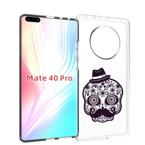 Чехол MyPads разрисованный скелет для Huawei Mate 40 Pro (NOH-NX9) задняя-панель-накладка-бампер чехол mypads скелет робот фиолетовый для huawei mate 40 pro noh nx9 задняя панель накладка бампер