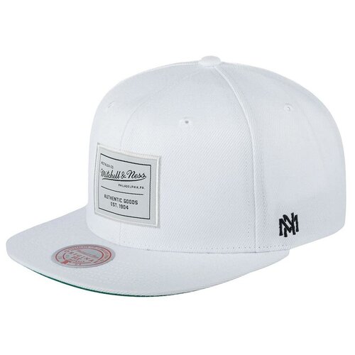 фото Бейсболка с прямым козырьком mitchell ness hhss3390-mnnyypppwhit, размер one