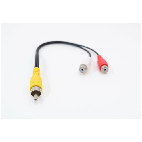 Кабель-переходник RCA Y, 6 дюймов длинна 25см 1 8 inch 3 5mm plug jack to 2 rca male stereo audio earphone headphone headset y splitter adaptor cable