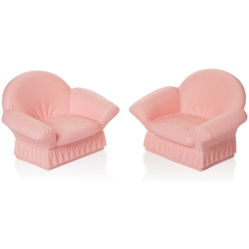 мебель для кукол огонек мягкие кресла нежно розовые Набор мебели для кукол Огонек Кресла, мягкие, нежно-розовые (С-1576)