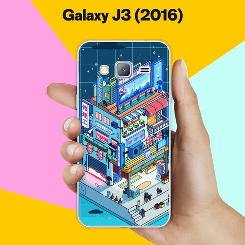 Силиконовый чехол на Samsung Galaxy J3 (2016) 8bit / для Самсунг Галакси Джи 3 2016 пластиковый чехол i love you 3 на samsung galaxy j3 2016 самсунг галакси джей 3 2016