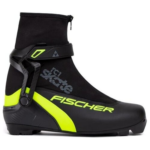 Лыжные ботинки Fischer RC 1 Skate S86022 NNN (черный/салатовый) 2022-2023 44 EU лыжные ботинки fischer rc 3 s17221 classic nnn черный салатовый 2021 2022 40 eu