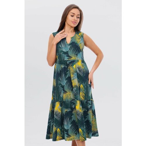 Платье Modellini, размер 46, зеленый сарафан fly повседневный полуприлегающий миди размер 48 синий