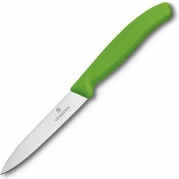 Нож Victorinox кухонный Swiss Classic (6.7706. L114) стальной для овощей лезв.100мм прямая заточка зеленый