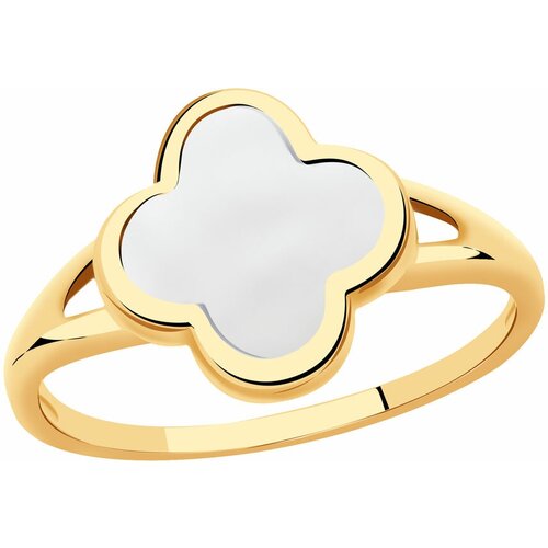 фото Золотое кольцо тд эстет 01к0112960э-1 с эмалью diamant-online