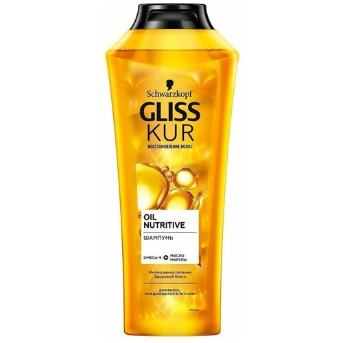 Шампунь Gliss Kur Oil Nutritive, 400 мл несмываемый уход мануфактура натуральной косметики и мыла живица воск для кончиков волос против сечения и для блеска