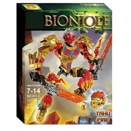 Конструктор Бионикл Таху - Объединитель Огня 611-1 конструктор ksz bionicle 612 4 таху и икир объединение огня