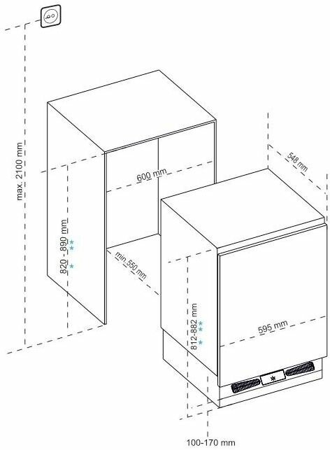 Встраиваемый морозильник Korting KSI 8189 F