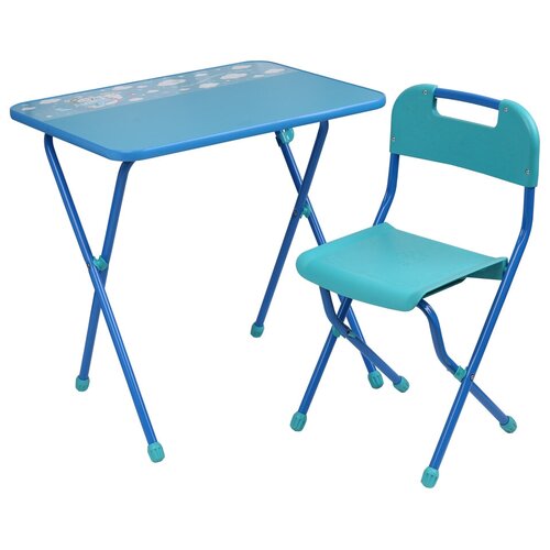 Набор детской мебели для малышей / стол + стул для детей КА2/ голубой, возраст от 3 до 7 лет
