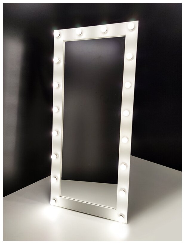 Гримерное зеркало GM Mirror, 80 см х 180 см, белый - фотография № 1