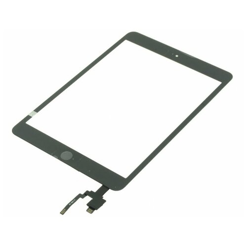 шлейф с разъемом зарядки для планшета apple ipad mini 3 черный Тачскрин для Apple iPad mini 3 + шлейф под коннектор (с разъемом) + кнопка Home, черный