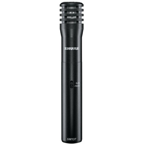 SHURE SM137-LC студийный конденсаторный инструментальный микрофон с кейсом, противоударным креплением и ветрозащитой