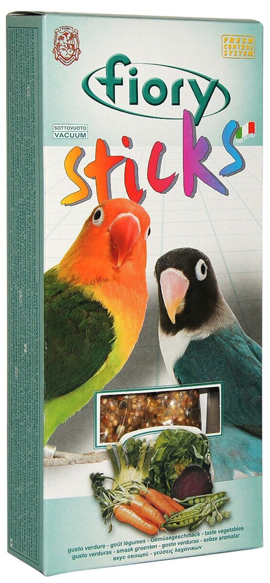 FIORY STICKS – Фиори палочки-лакомство для средних попугаев с овощами (120 гр)