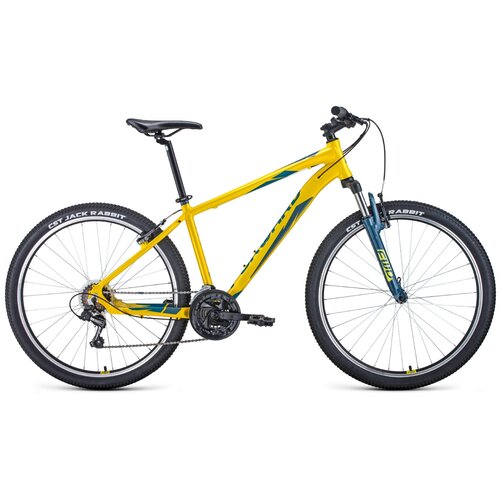 Горный велосипед Forward Apache 27,5 1.0 (2021) 19 Желто-зеленый (171-184 см) горный велосипед forward apache 27 5 1 0 2020 15 серо черный 141 160 см