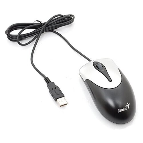 Мышь Genius NetScroll 100 V2 USB Black-Silver мышь проводная genius netscroll 100 v2 black grey usb 800 dpi usb