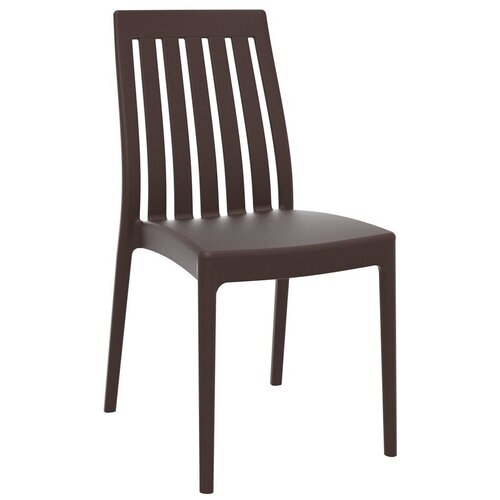Стул пластиковый Siesta Contract Soho, коричневый стул пластиковый siesta contract moon черный прозрачный