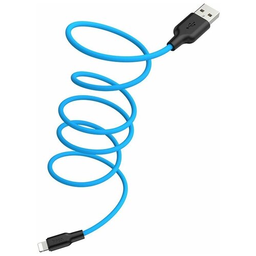 Кабель Hoco X21 Plus Silicone Lightning (голубой) кабель usb lightning x21 plus 1m 2 4a hoco черно красный