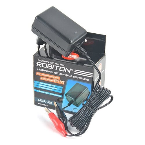 Зарядное устр-во ROBITON LAC612- 500 для свинцово-кислотных акк612В ток 500мА автомат 220В 103400₽
