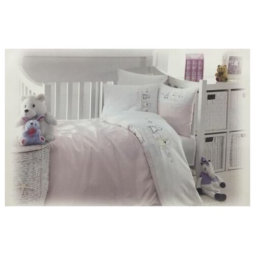 фото Детское постельное белье в кроватку "lamite " maison d'or, цвет розовый