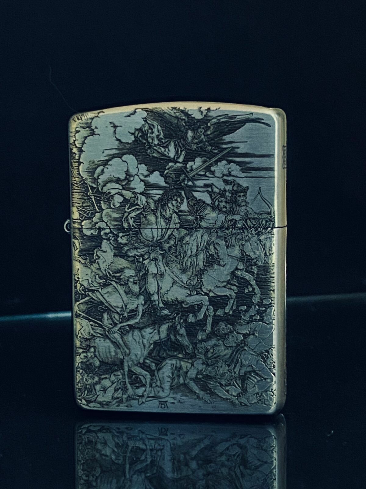 Зажигалка бензиновая Zippo (Armor) Четыре Всадника(Дюрер) Кастом Хром