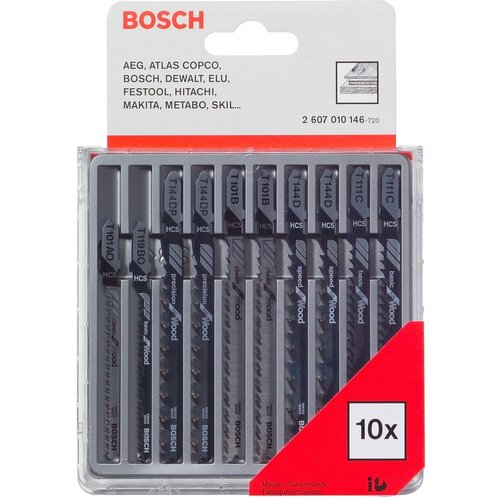 Набор пилок BOSCH 2607010146, 10 шт.