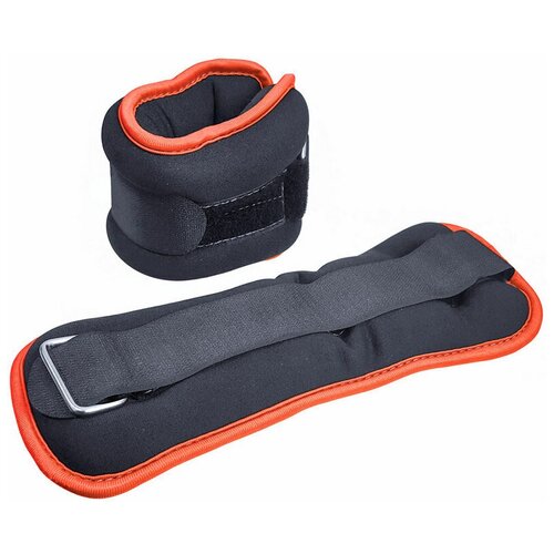 Утяжелители ALT Sport (2х2,0кг) (нейлон) в сумке (черный с оранжевой окантовкой) HKAW104-2