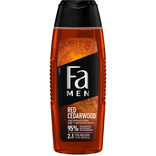 Фа / Fa Men - Гель для душа 2в1 тело-волосы Red Cedarwood кедр и винтажный виски 250 мл