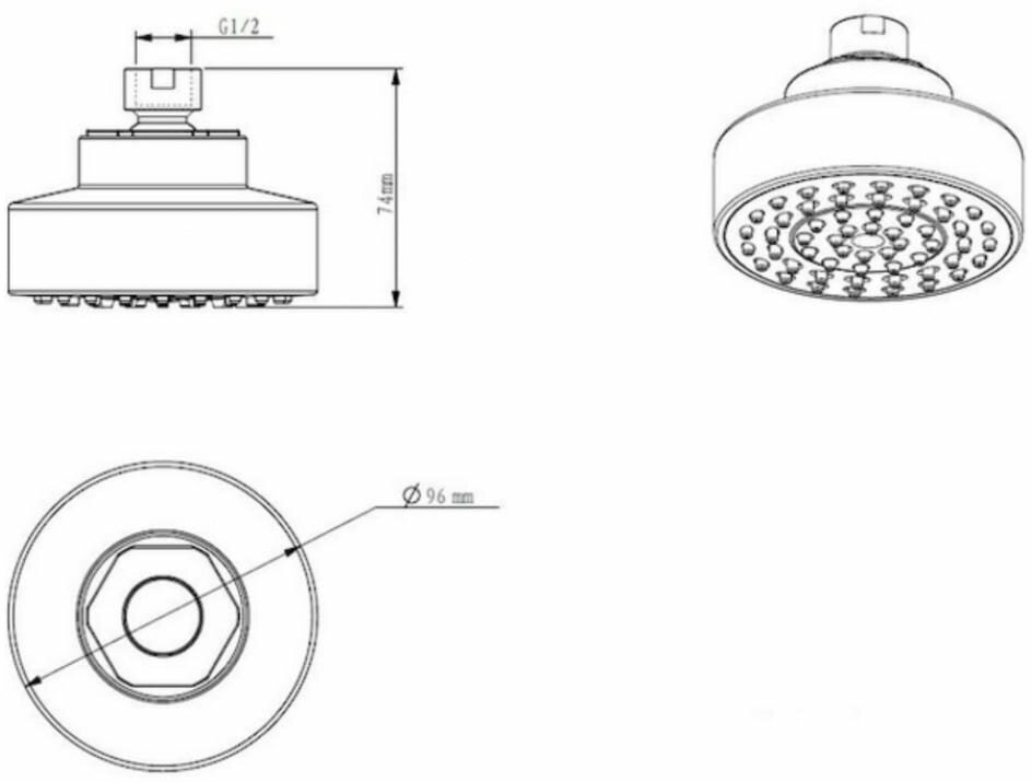 Лейка верхнего душа D&K DC1004861, - фотография № 3