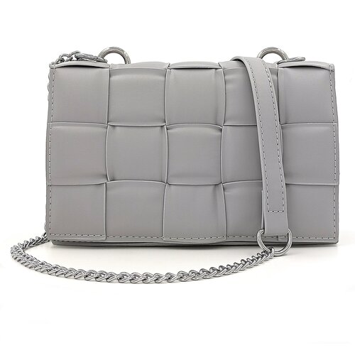 фото Сумка мессенджер повседневная, экокожа, серый а.в