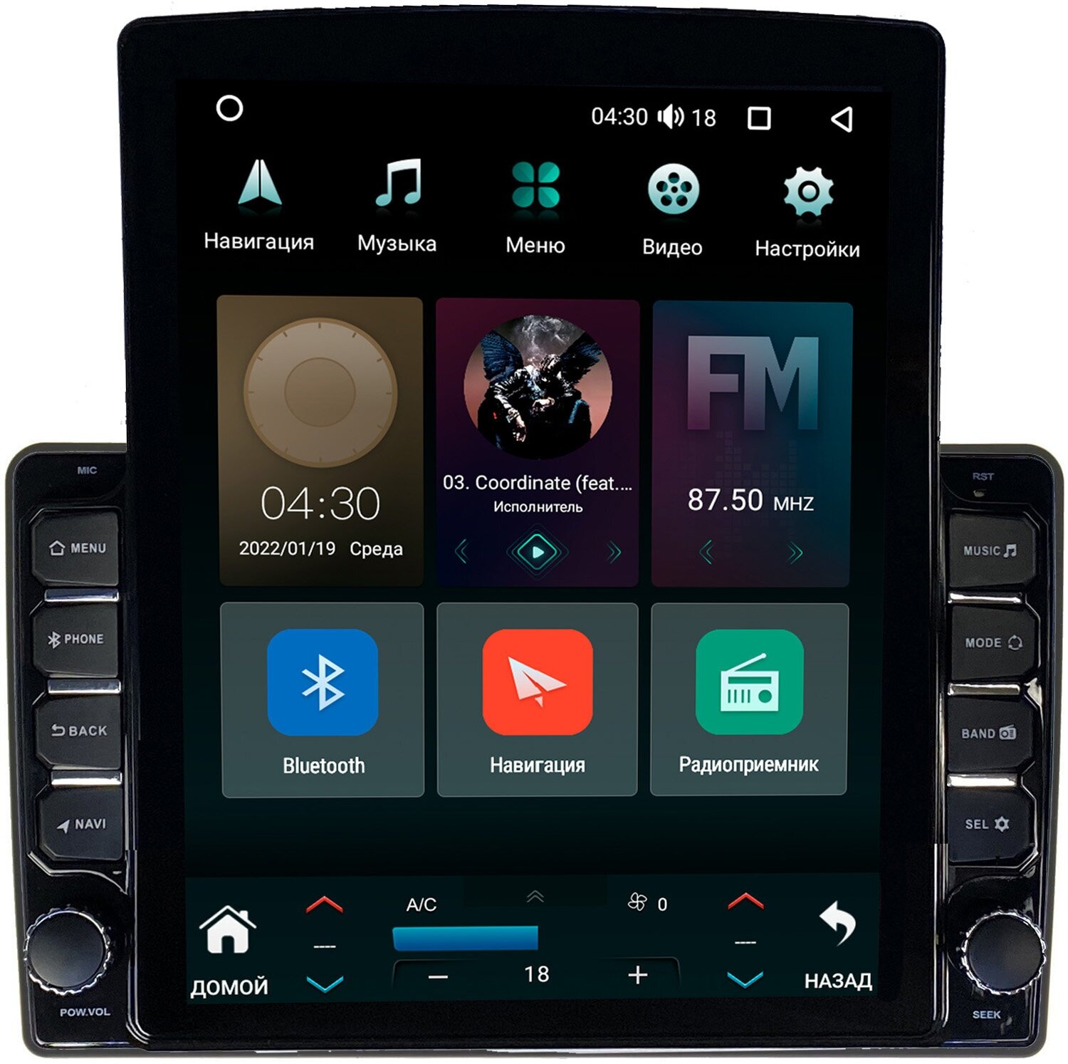 Штатная магнитола Volkswagen Touareg 2002-2010 Canbox M-Line 5610-9-1334 на Android 10 (4G-SIM, 2/32, DSP, QLed, Tesla)